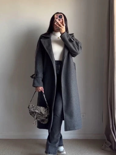 CH 516 Cc Luxe Warm Fleece Longline Winter Coat